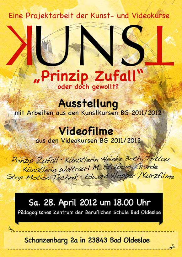 Flyer Kunstprojekt Schule 2012