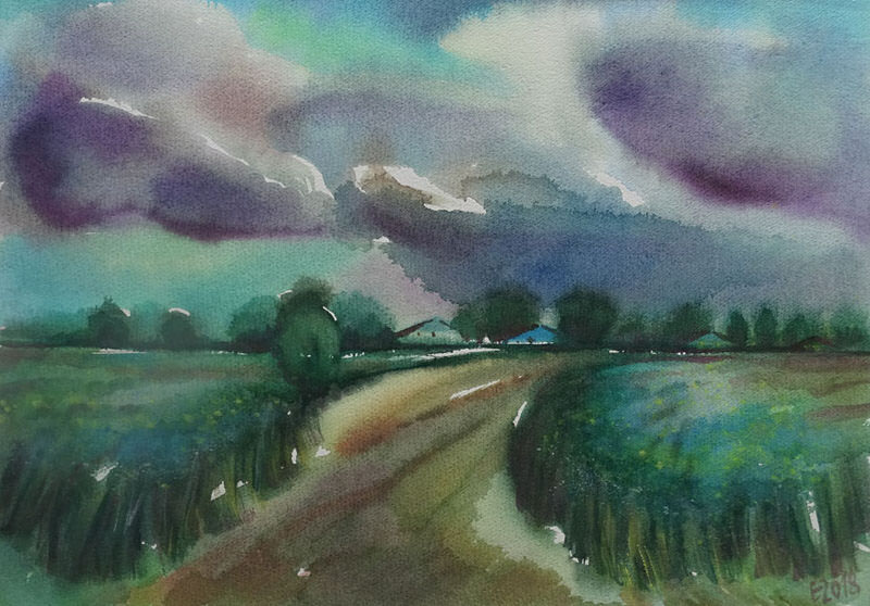 Aquarell Landschaft 2018