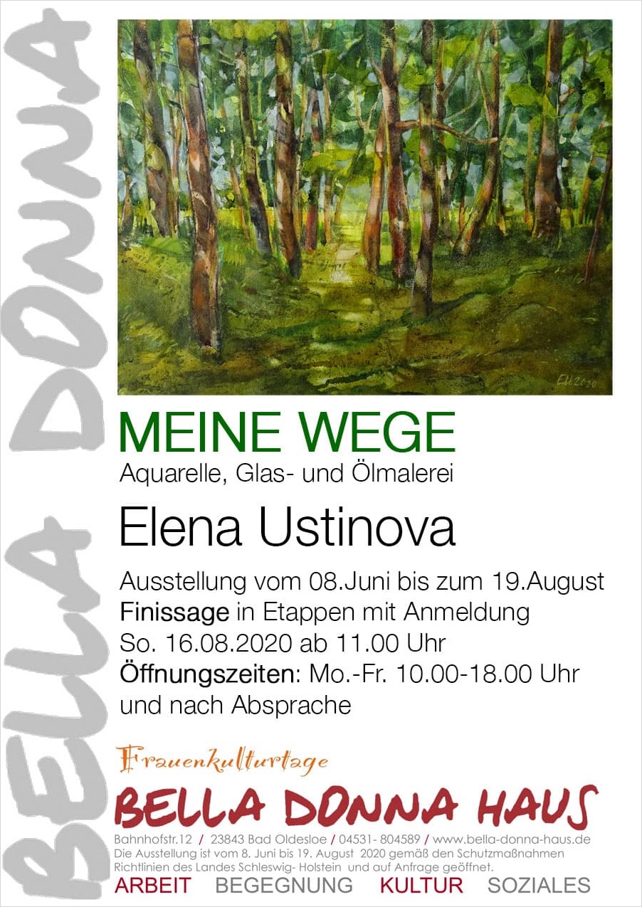 PLakat Ausstellung Elena Ustinova Bad Oldesloe