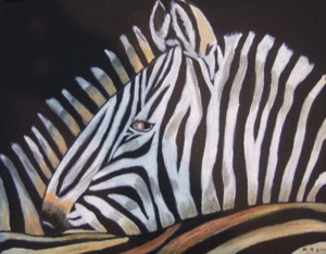Acrylbild Zebra