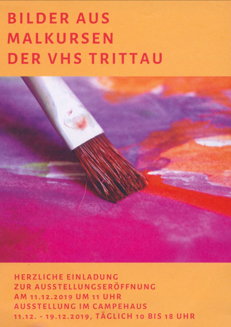 Flyer Ausstellung VHS Trittau 2019
