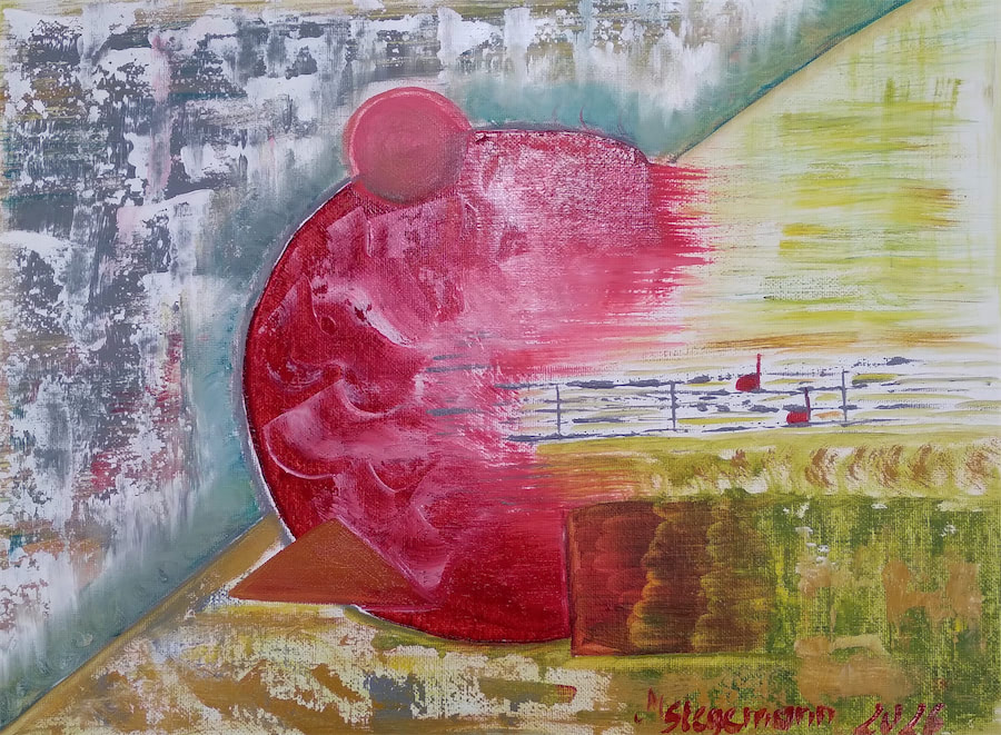 Bild gemalt im VHS Malkurs