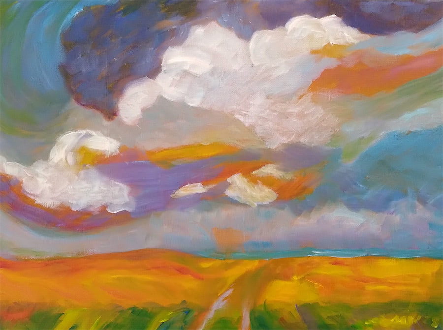 Bild gemalt im VHS Malkurs